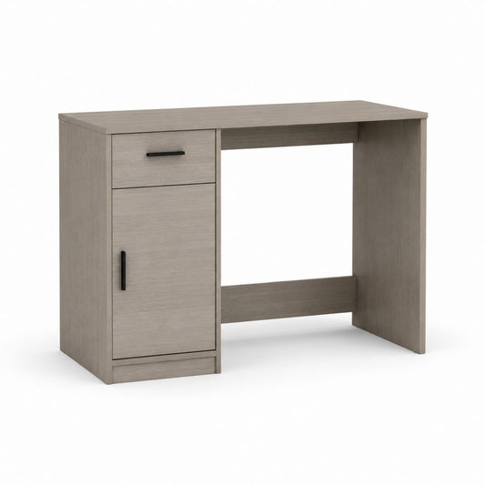 Schreibtisch mit Schublade und Schrankfach Grau Eiche Dekor 100 x 50 x 75 cm